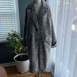 Old Navy, leopard print coat XL
